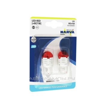 W21W 12V-LED (W3x16d) Red 2,8W Range Performance LED (��.2��.) 18100