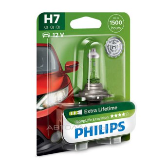 H7 12V- 55W (PX26d) (увелич. срок службы) LongLife EcoVision блистер (1шт.) 12972LLECOB1