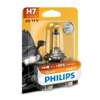 H7 12V- 55W (PX26d) ( +30% света) Vision (Premium) блистер (1шт.) 12972PRB1