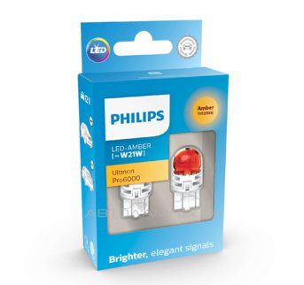 W21W 12V-LED (W3x16d) Amber 2,3W Ultinon Pro6000 (��.2��.) 11065AU60X2