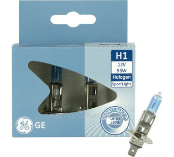 H1 12V- 55W (P14,5s) (белый свет-голуб.оттен.) Sportlight (к.уп.2шт.) 90761 (50310NHSU) 50310NHSU